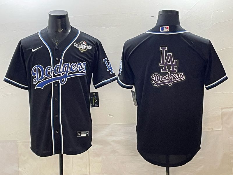Men 2025 Nike Los Angeles Dodgers Blank Black MLB Jersey style 0012